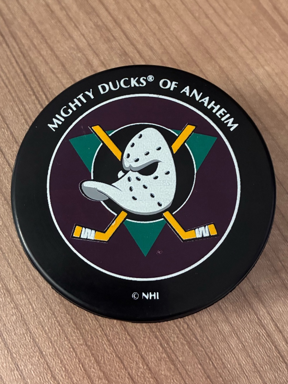 Mighty Ducks of Anaheim Hockey Puck - Classic Logo